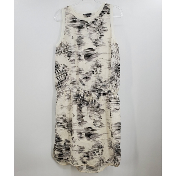 Vince 100% silk dress sleeveless abstract print - Picture 8 of 12
